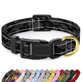 TMOODEL Reflective Adjustable Dog Collar for Medium Dog, Black Camouflage,M