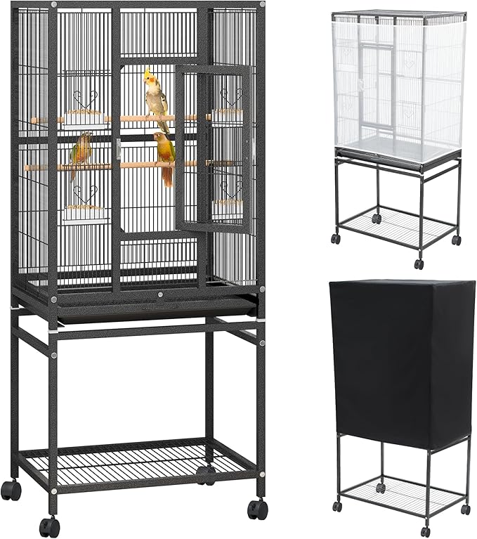 YITAHOME 53 inches Bird Cages for Parakeets, Parrot, Cockatiel, Pigeon