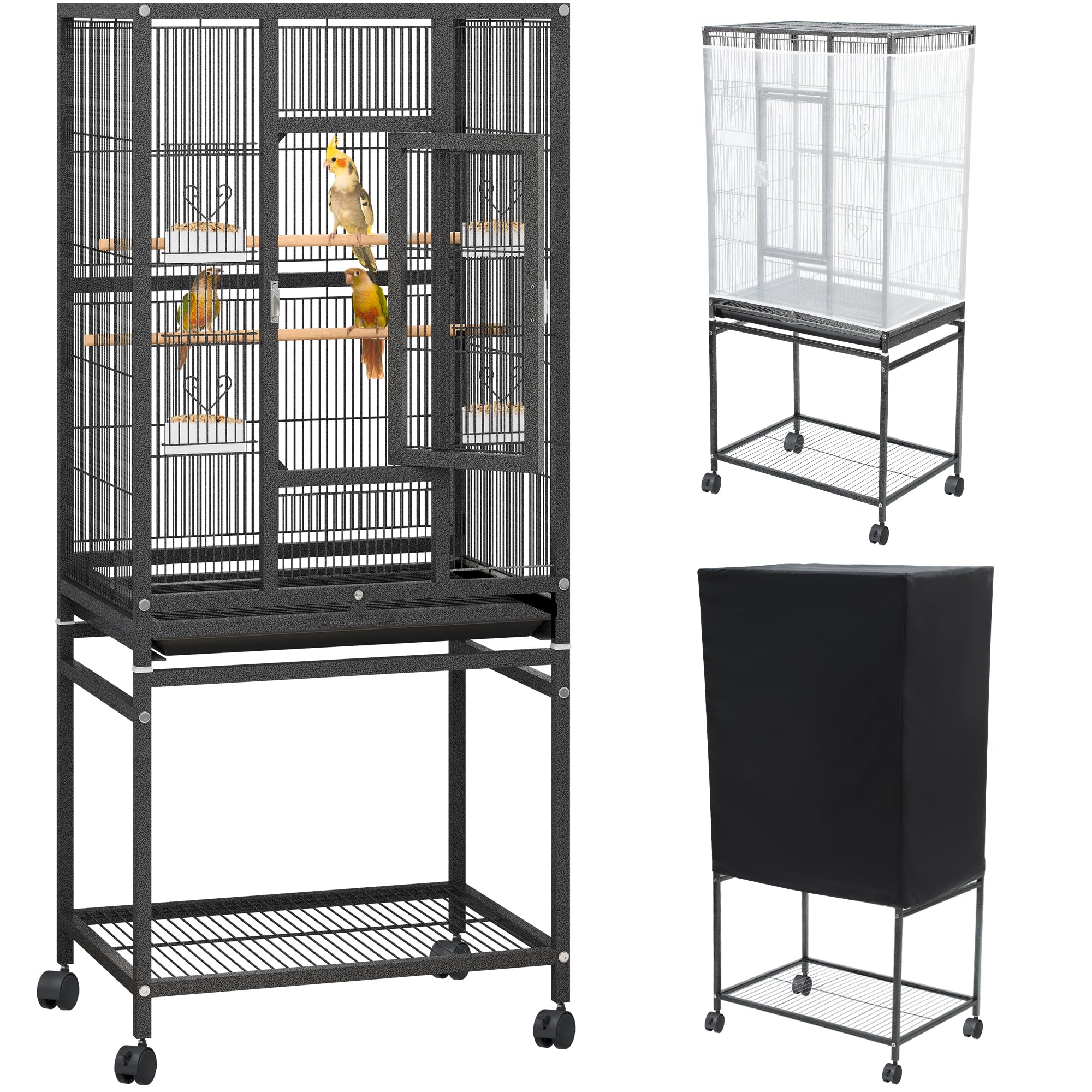 YITAHOME 53 inches Bird Cages for Parakeets, Parrot, Cockatiel, Pigeon