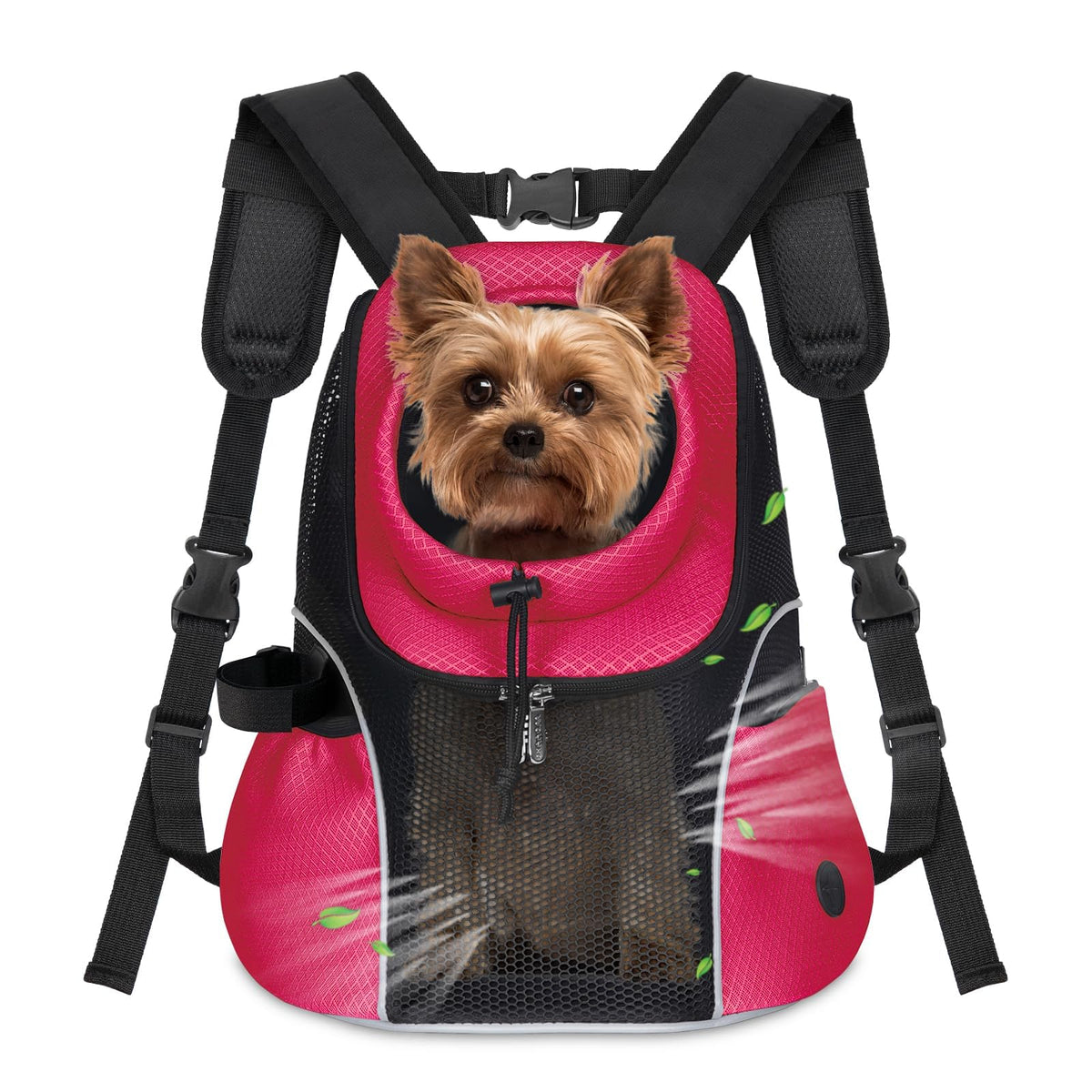 WOYYHO Pet Dog Carrier Backpack, Ventilated Mesh Small Dog Front Backpack