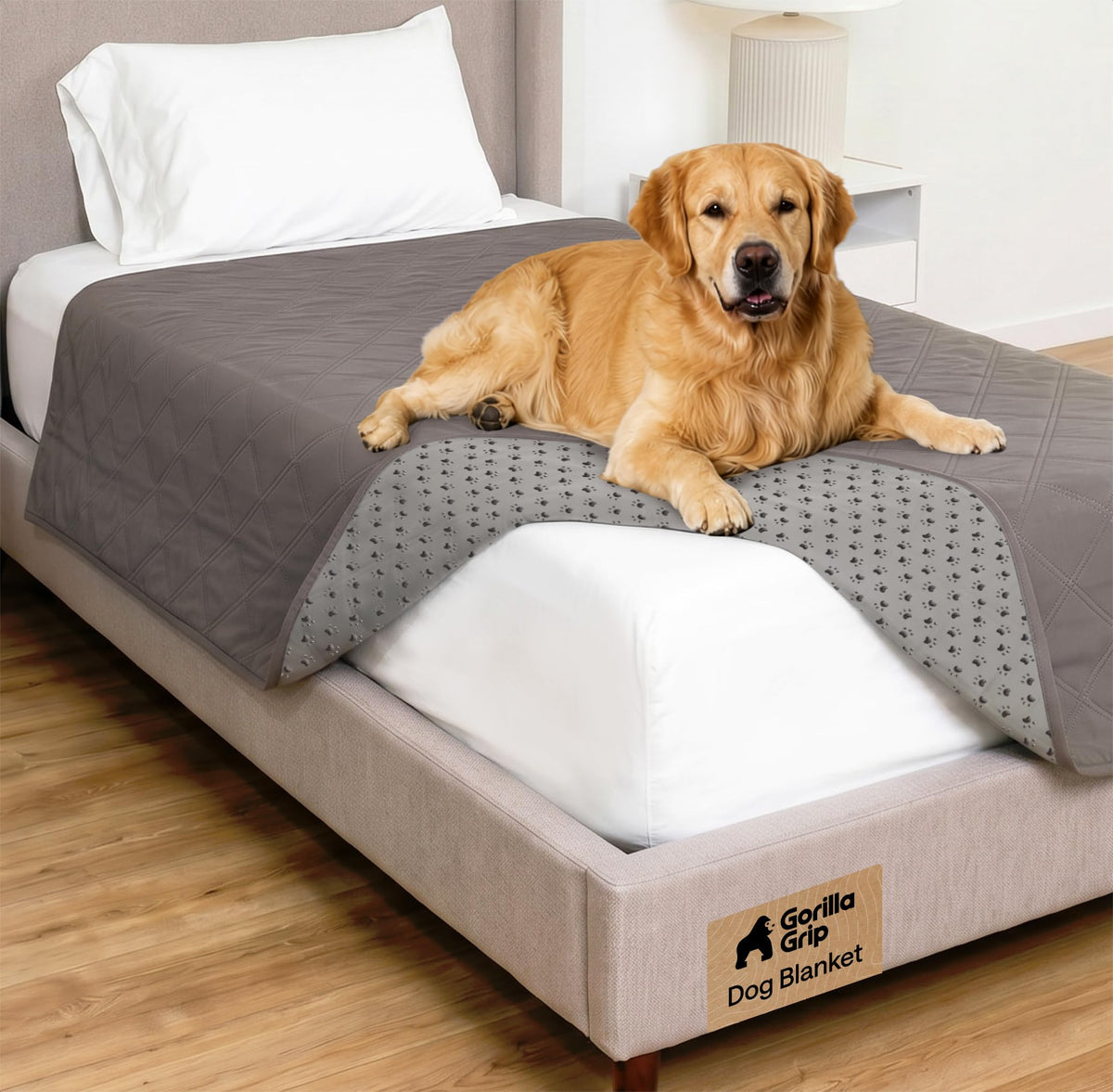 GORILLA GRIP® Waterproof Dog Blanket, Couch Cover for Dogs 82x102 Chocolate