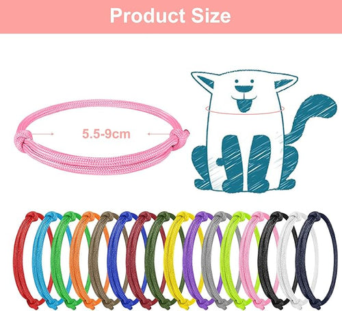 16pcs Adjustable Puppy ID Bands Whelping Collars for Puppies