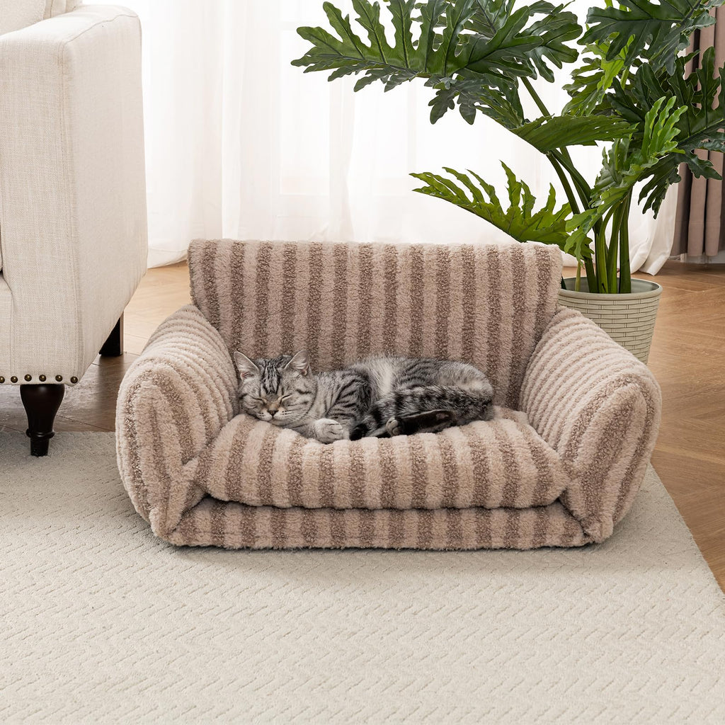 Hollypet Cat Bed Small Dog Orthopedic Couch Beds for Pets up to 20 lbs
