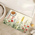 Vintage Flower Botanical Garden Dog Cat Food Mat,Absorbent Pet Feeding Mat for Food and Water,Non-Slip Dog Bowl Mats Floor Protector 16"x24"