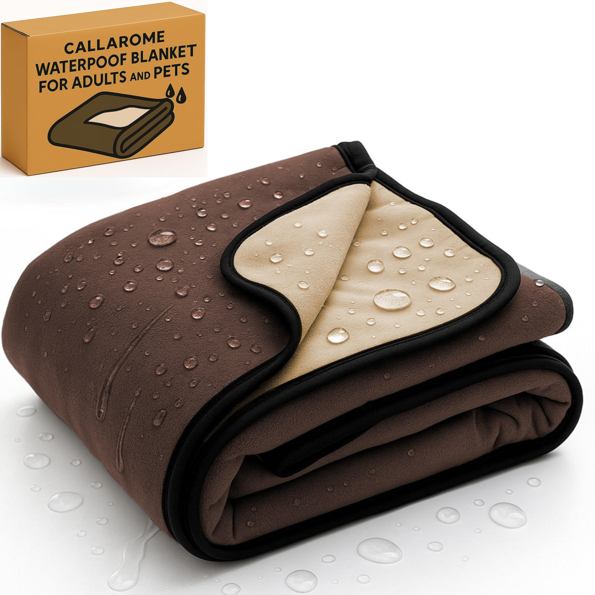 Callarome Waterproof Blanket for Bed & Couch Protection, Grey, 50"x60"