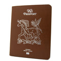 United Pet Club Color Premium PU Leather stitch-sewn Pet Passport Medical Record for Pet Health and Vaccination English + Spanish for Cat, Dog, Puppies and Kittens (Light Brown, Single)