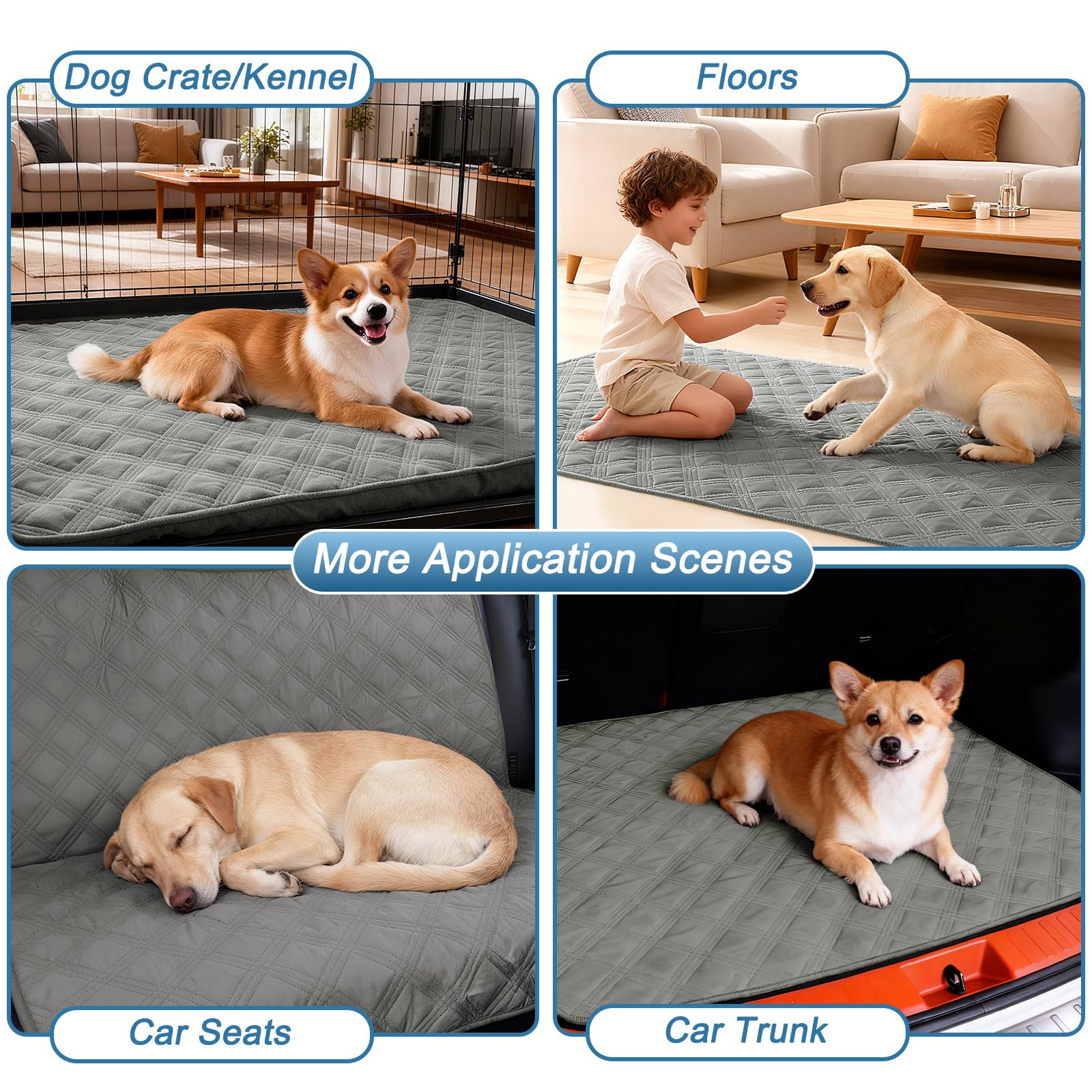 hyha Waterproof Reversible Dog Blanket, Soft Couch Cover for Dogs Washable