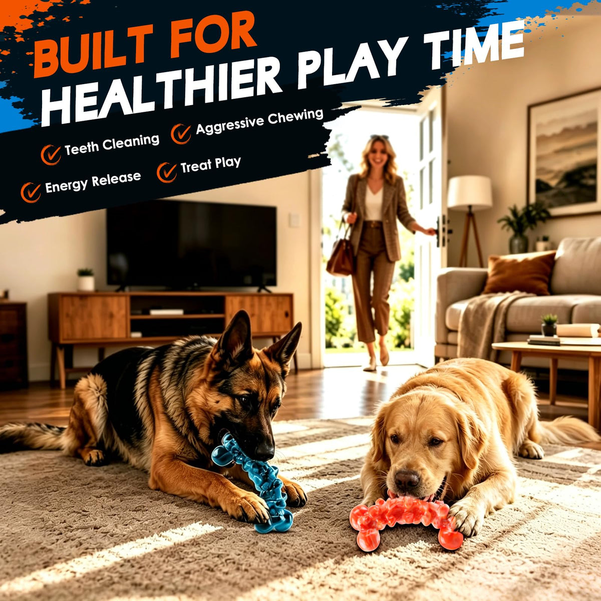 WOWBALA Dog Toys for Aggressive Chewers,Indestructible Dog Chew Toy