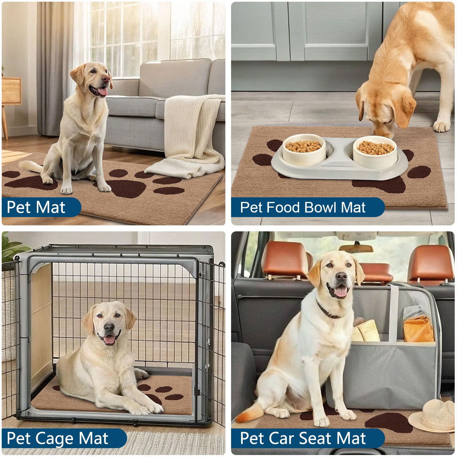 Buganda Dog Door Mat for Muddy Paws 70x24, Absorbent Doormat for Inside