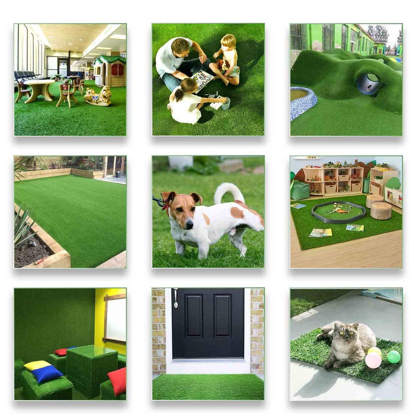 ALTRUISTIC Artificial Grass 7FTX29FT(203 Square Feet), Realistic Fake Grass Deluxe Turf Synthetic Thick Lawn Pet Turf, 1 3/8” Height, Outdoor Decor, Customized