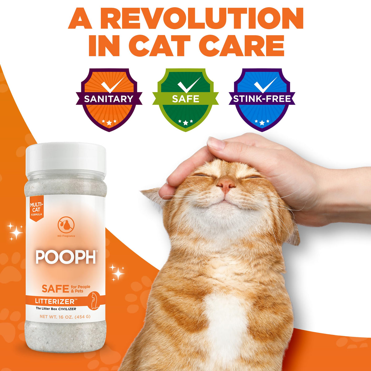 POOPH Litterizer Cat Litter Odor Eliminator Additive, 16 fl oz Bottle
