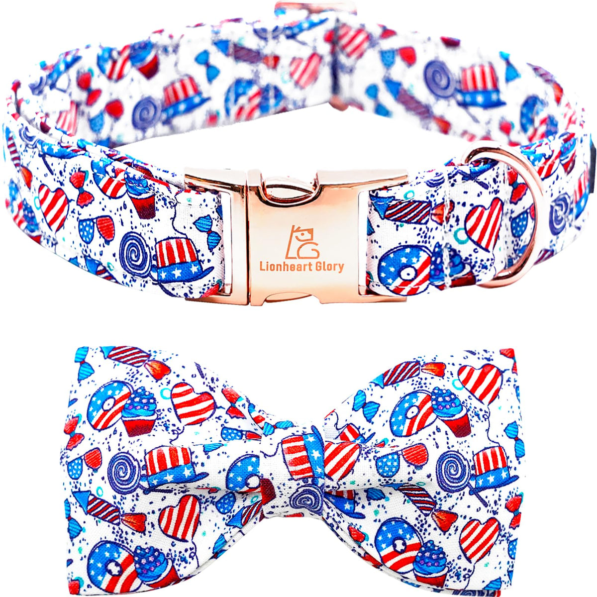 Lionheart glory Dog Bow Collar Blue and Black Plaid Dog Collar for X-Small Dogs,Boy Dog Collars with Bowtie Spring Summer Collars Soft Adjustable Pet Collar Bows