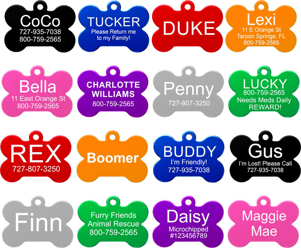Providence Engraving Custom Engraved Aluminum Pet Tags, Cat & Dog ID Tags
