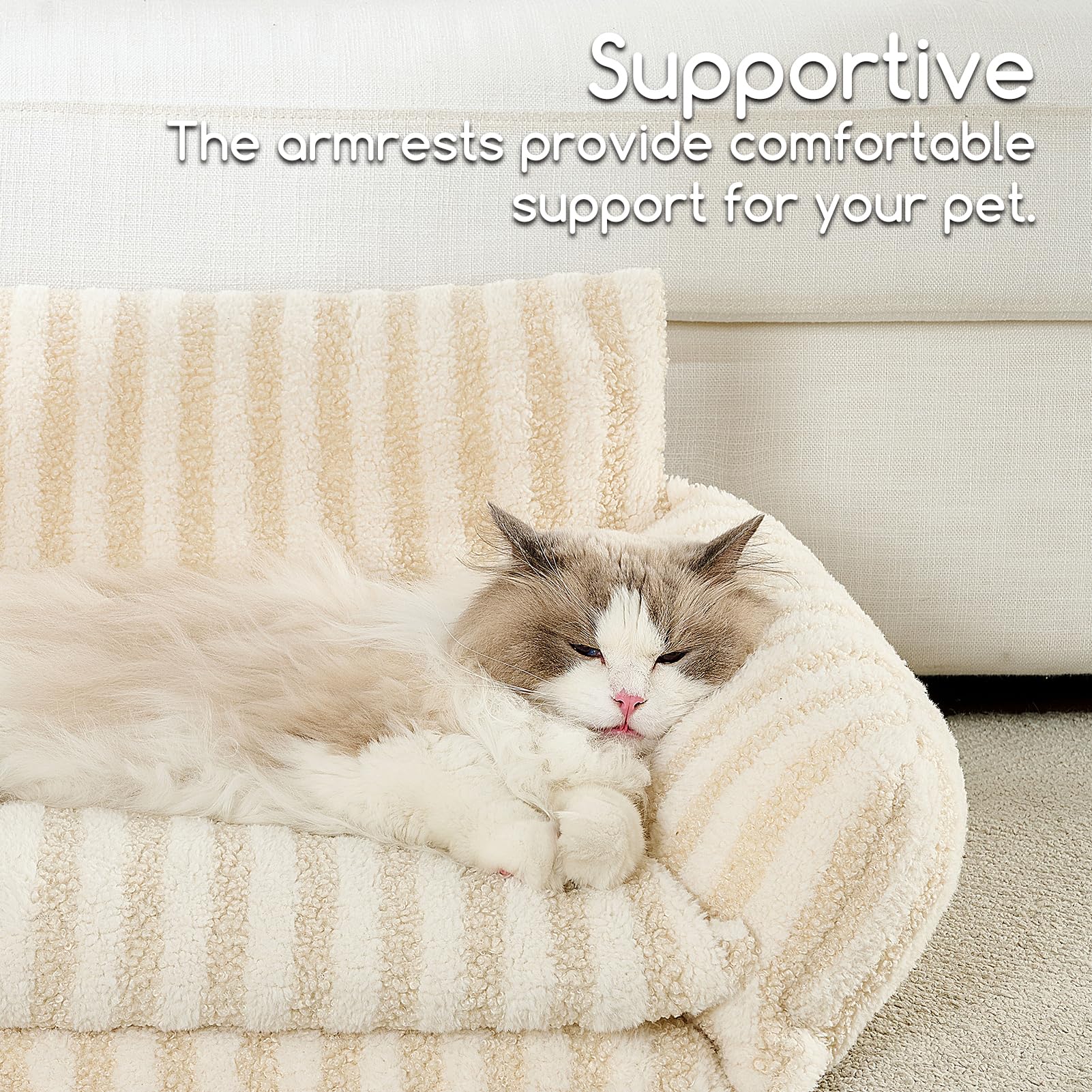 Hollypet Cat Bed Small Dog Orthopedic Couch Beds for Pets up to 20 lbs