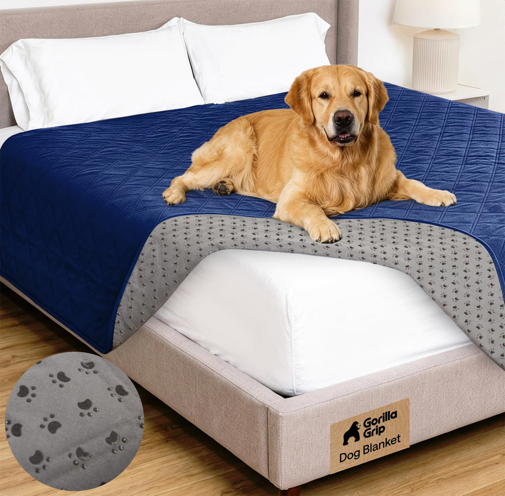 GORILLA GRIP® Waterproof Dog Blanket, Couch Cover for Dogs 82x102 Chocolate