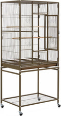 Topeakmart 53.5inch Large Bird Cage Metal Mobile Parrot Cage for Canary Pacific Parrotlet Lovebird Budgie Caique Senegal Green-cheeked Conure