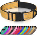 Joytale Reflective Dog Collar, Adjustable Neoprene Padded, Khaki S