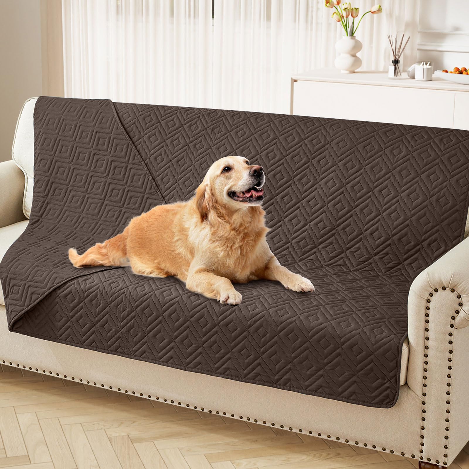 hyha Waterproof Reversible Dog Blanket, Pet Blanket for Sofa Couch — 68x82 Inch