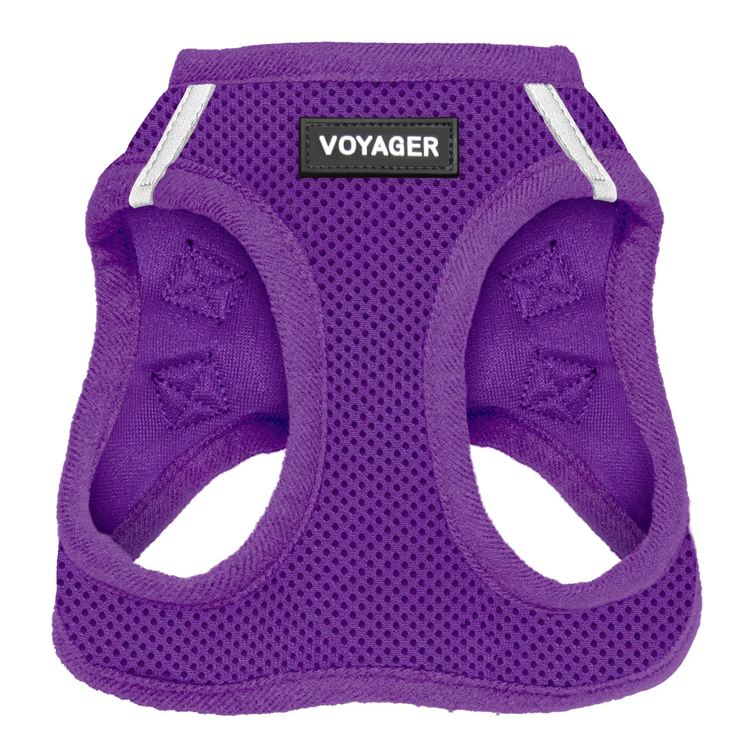 Best Pet Supplies Voyager Step-in Air Harness - All Weather Mesh, Reflective, No Pull Harness for Dogs, Cats - Secure with Hook & Loop Fastener, Buckle, Double D-Rings - Purple, XXS
