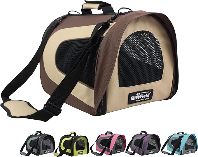EliteField Deluxe Soft Pet Carrier for Cats and Dogs (3-Year Warranty)