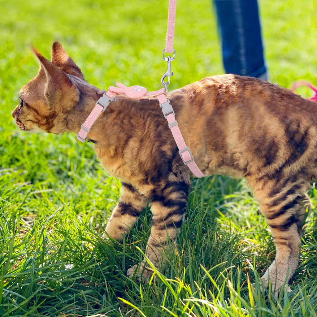 TIESOME Cat Harness and Leash Set, Adjustable Gradient Kitten Harness