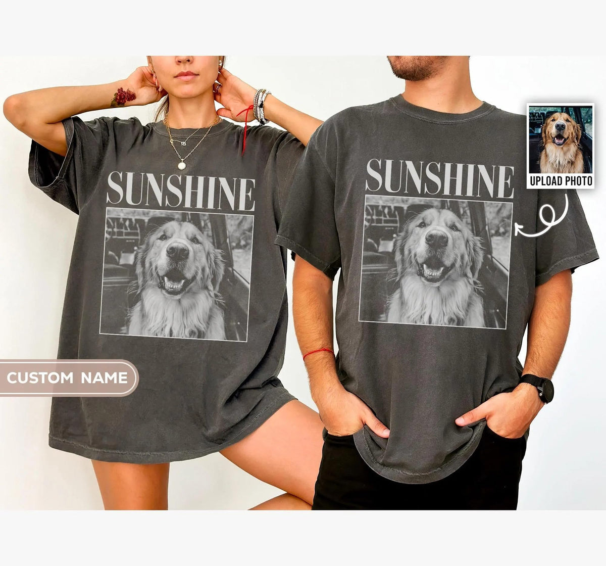 Personalized Dog Photo Shirt for Women and Men, Custom Dogs Face Shirt, Sweatshirt, Hoodie, Dogs Mom Shirts, Pet Photo Shirts, Dog Mom Gifts, Pet Owner Gifts Customized, Cat Mama Tshirt 1