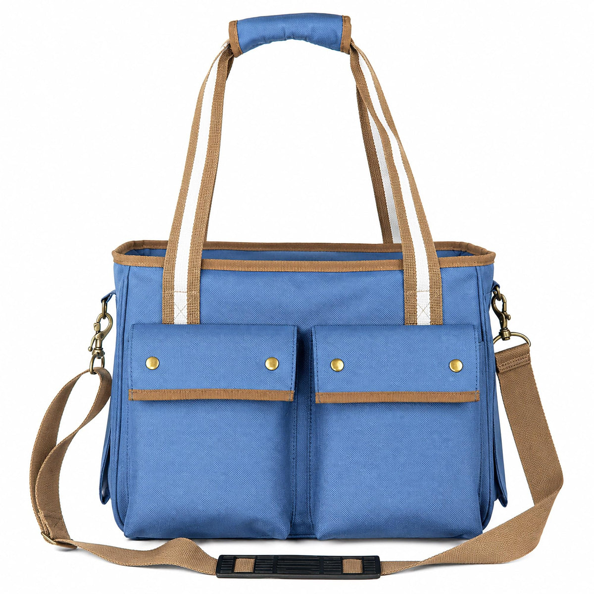 Pet Life Pet Carrier - Dual-Pocketed Airline Approved Carrier - Blue