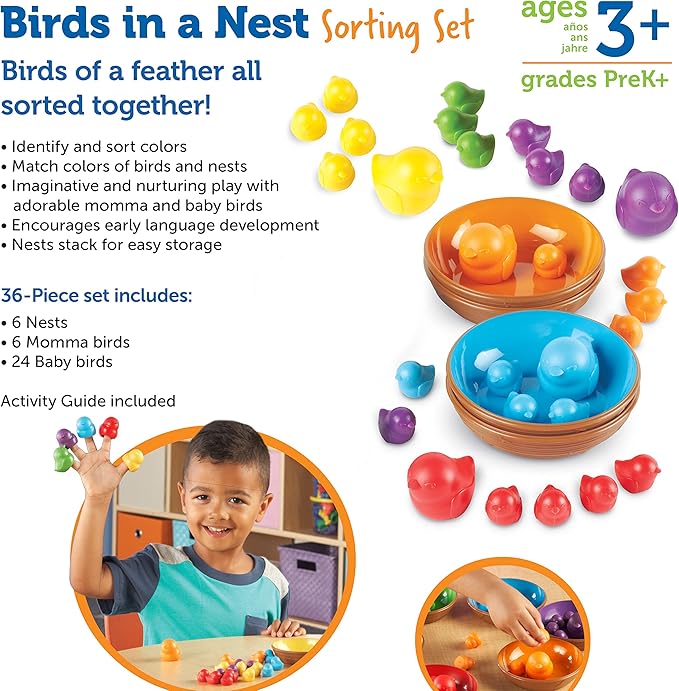 Learning Resources Birds in a Nest Sorting Set
