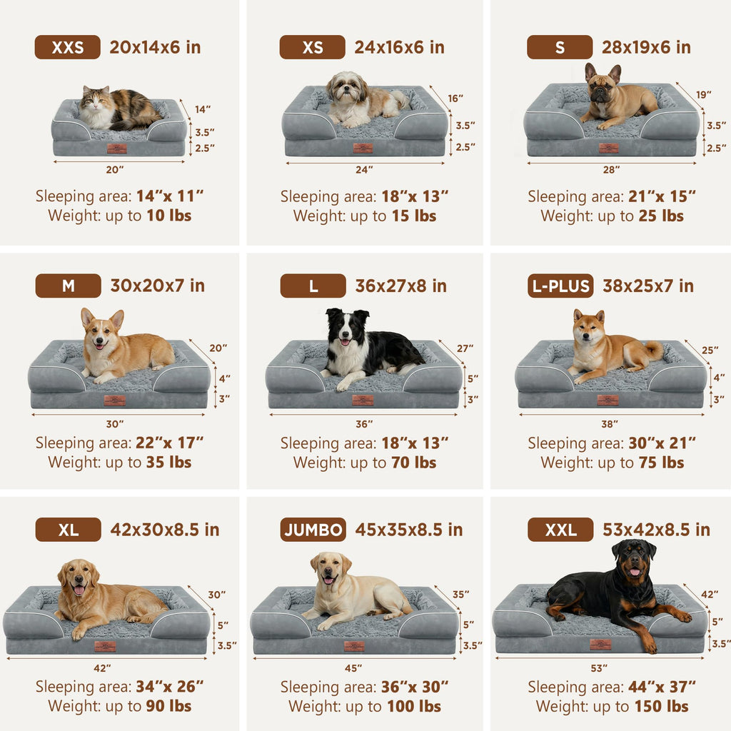 Comfort Expression Waterproof Orthopedic Dog Beds for Large Sized Dog