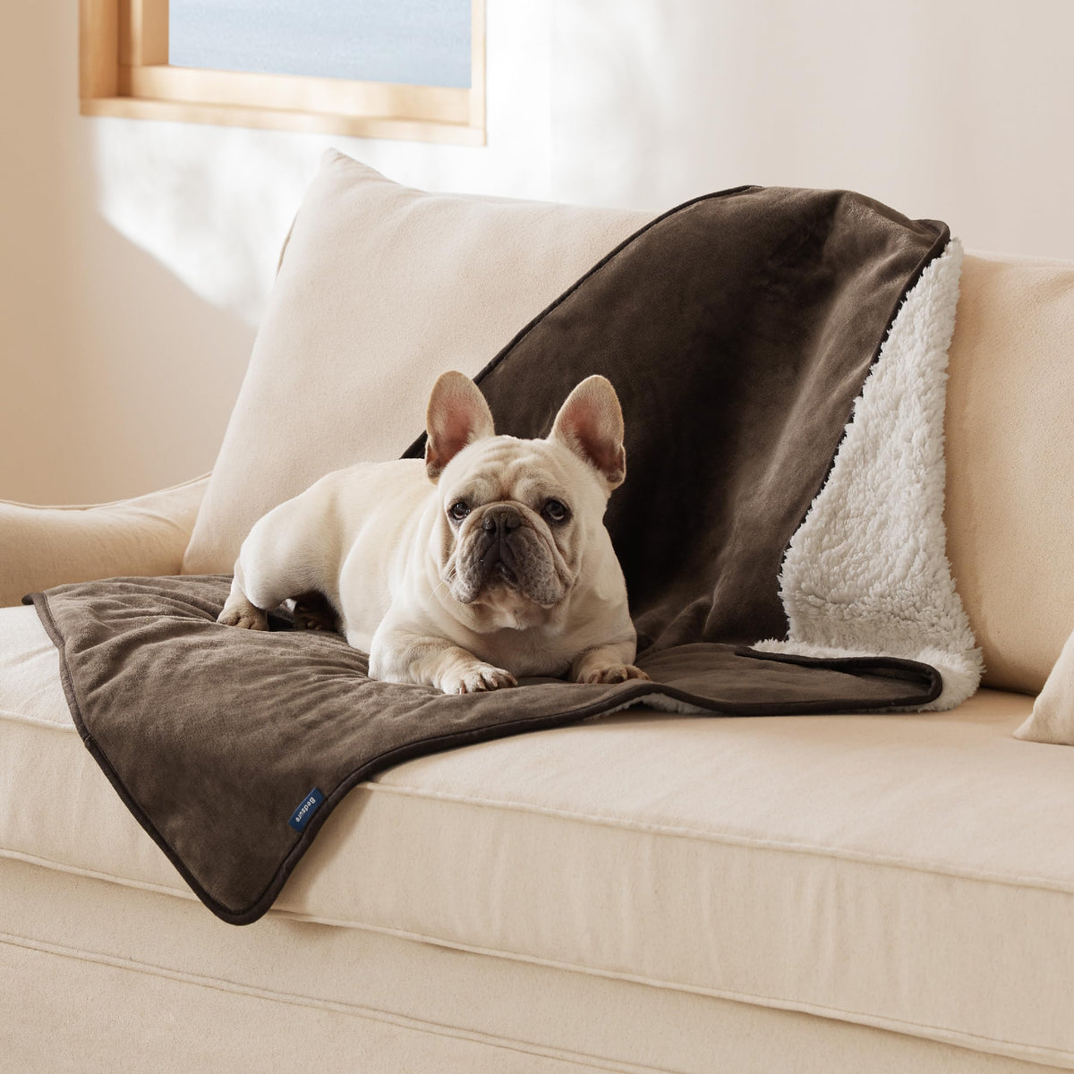 Bedsure Waterproof Blanket for Bed Soft Sherpa Fleece Throw,King 108"x86"