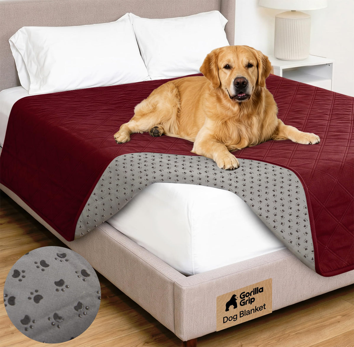 GORILLA GRIP® Waterproof Dog Blanket, Couch Cover for Dogs 82x102 Chocolate