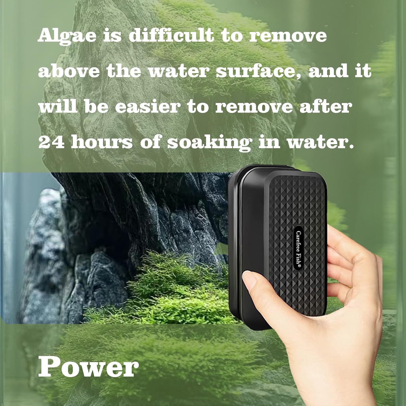 Carefree Fish Aquarium Small Magnetic Cleaner for Glass Fish Tank Algae Scraper Floating