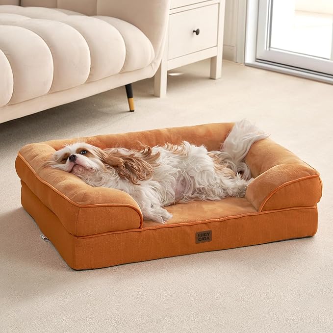 EHEYCIGA Orthopedic Dog Bed Medium Size Dog, Waterproof Washable Pet Beds