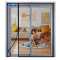 Magnetic Screen Door Mesh Left Right Side Opening Upgraded PET Material Mesh Stronger Than Fiberglass and Polyester,Keep Bugs Out,Pet & Kid Friendly Fit Door Size 74"X80",Screen Size 76''X82''