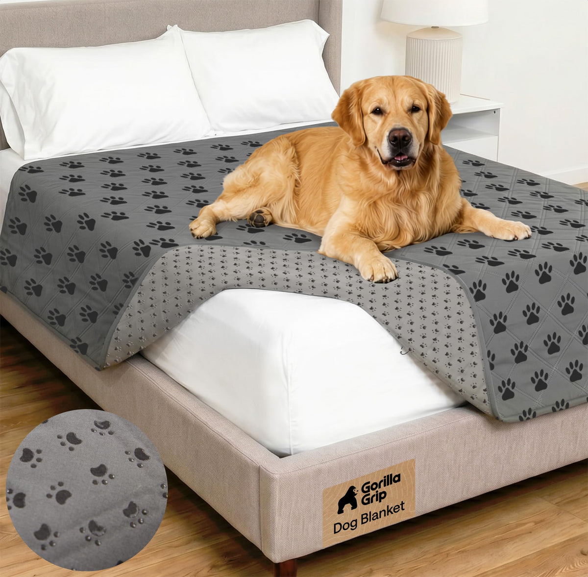GORILLA GRIP® Waterproof Dog Blanket, Couch Cover for Dogs 82x102 Chocolate