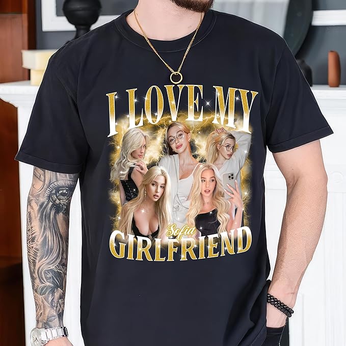 Tehg & Tuhg Custom T Shirts with Picture, Vintage Bootleg Rap Tee, Boyfriend Girlfriend, Unique Gift for Birthday Anniversary