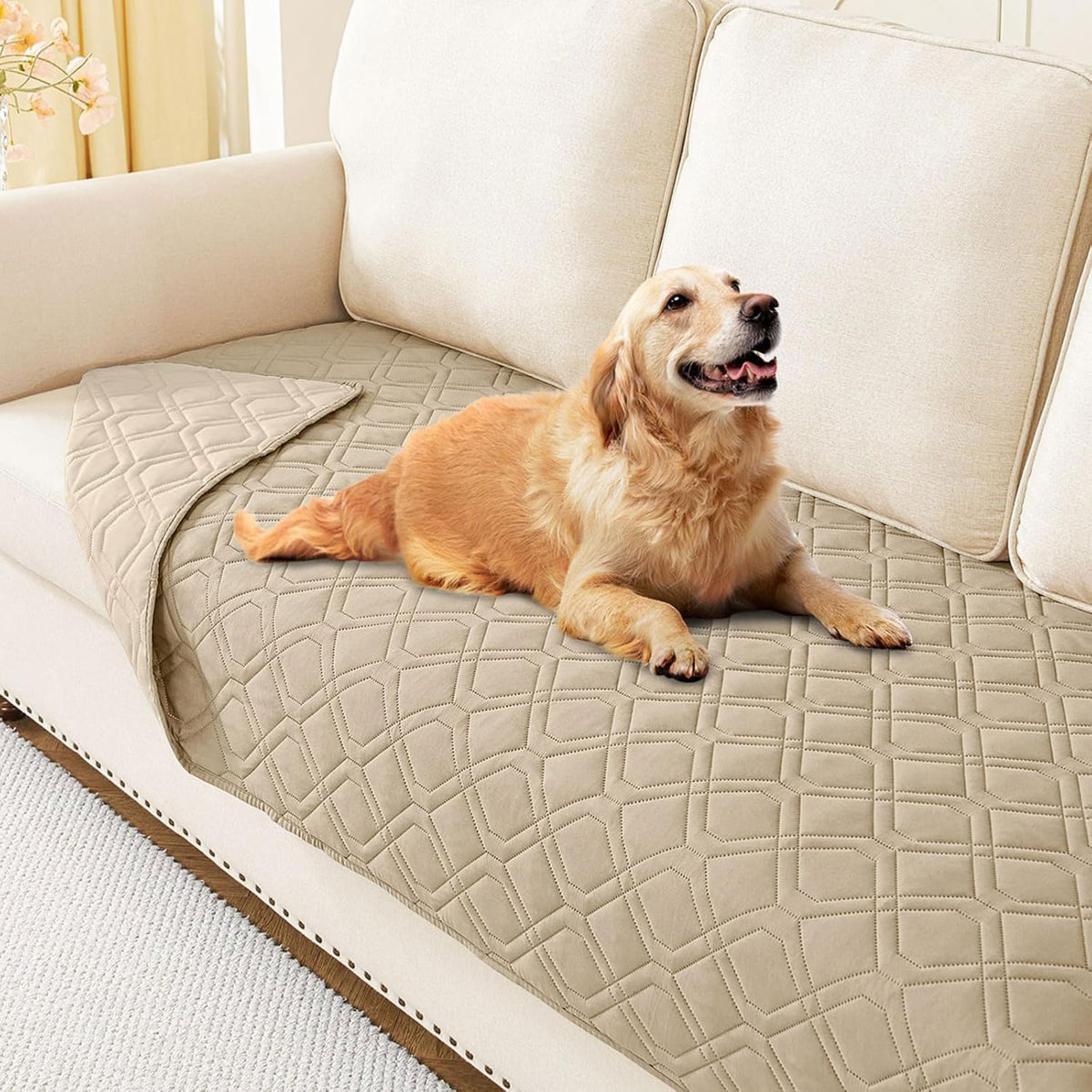 hyha Waterproof Reversible Dog Blanket, Soft Couch Cover for Dogs Washable