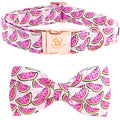 Elegant little tail Dog Collar, Watermelon Print Pet Collar Summer Dog Collar Durable Metal Buckle Dog Collars Cotton Pet Adjustable Dog Collars for X-Large Dogs