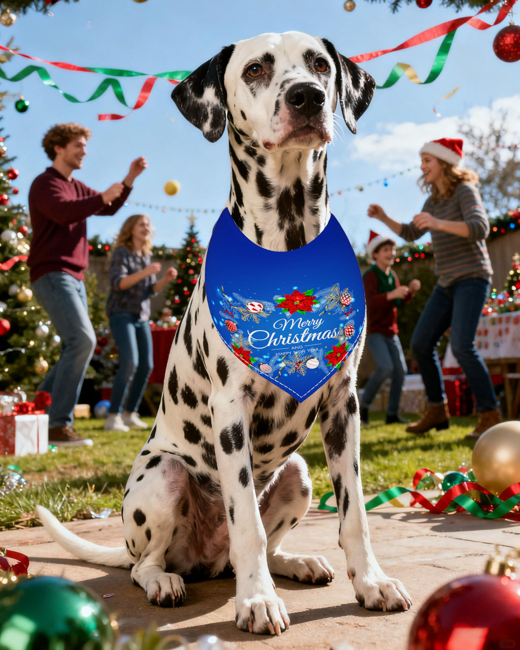 PET SHOW 50 Pack Christmas New Year Dog Bandanas Bulk for Large Dogs