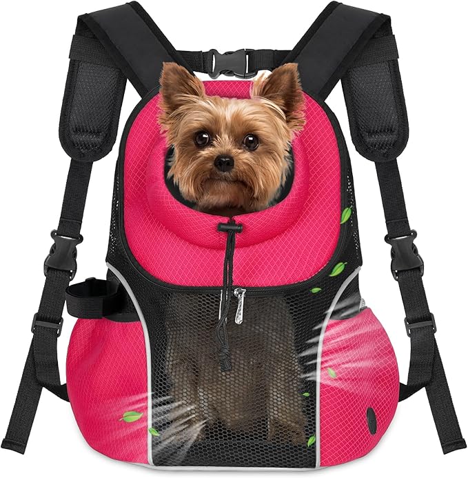 WOYYHO Pet Dog Carrier Backpack with Windows, Ventilated Small Dog Backpack