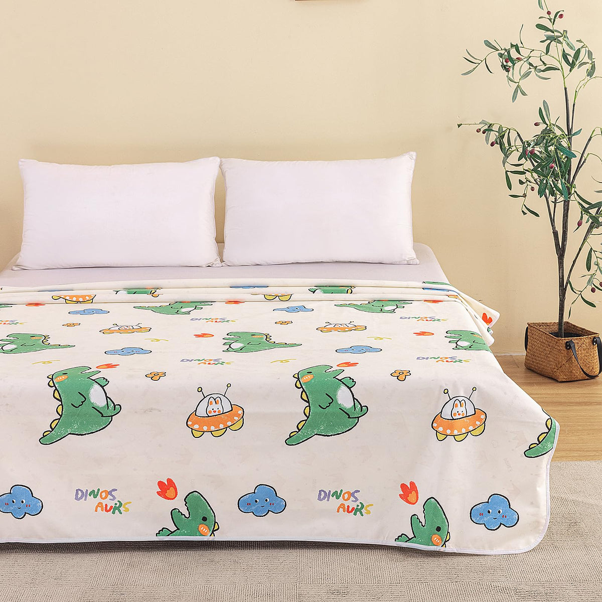 WenBags Waterproof Dog Bed Cover 60 * 80 Inches Throw Size,Pet Hair Resistant Reversible Couch Cover Mattress Protector,Leakproof Bed Liner/Sheet/Blanket for Adults Elderly Pets,Cute Dogs