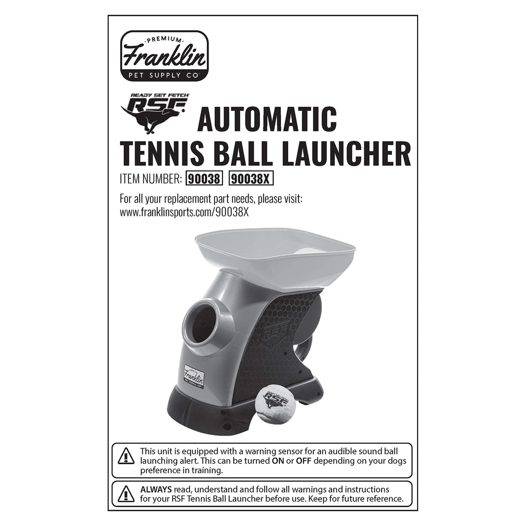 Franklin Pet Supply Ready Set Fetch Automatic Tennis Ball Launcher Dog Toy - Authentic Tennis Ball Thrower - Launchesup to 40' - Interactive Pet Toy