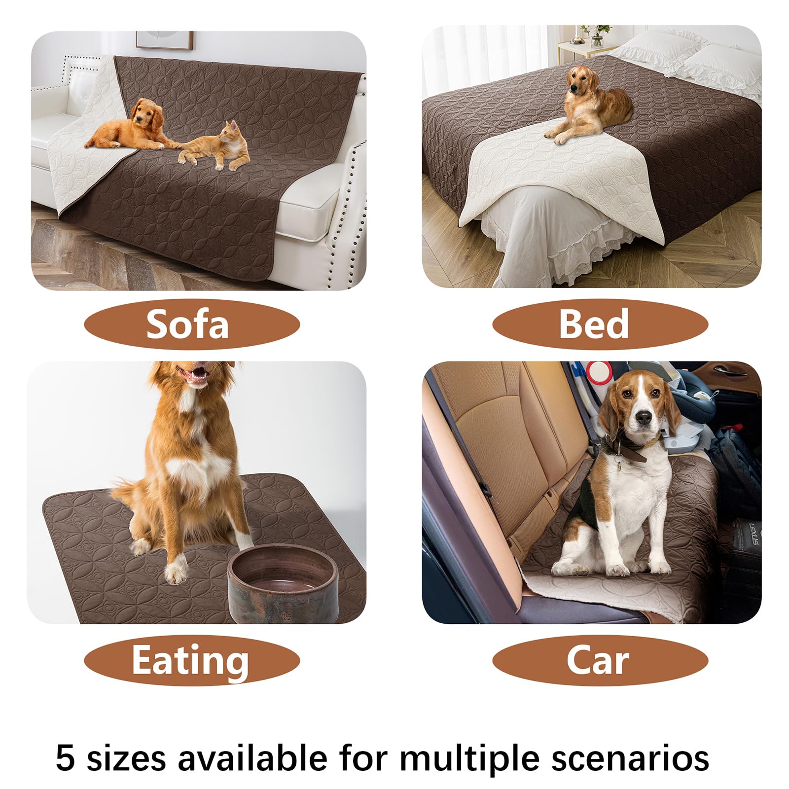 Tuffeel Waterproof Couch Cover for Dogs - Washable Pets Furniture Protector