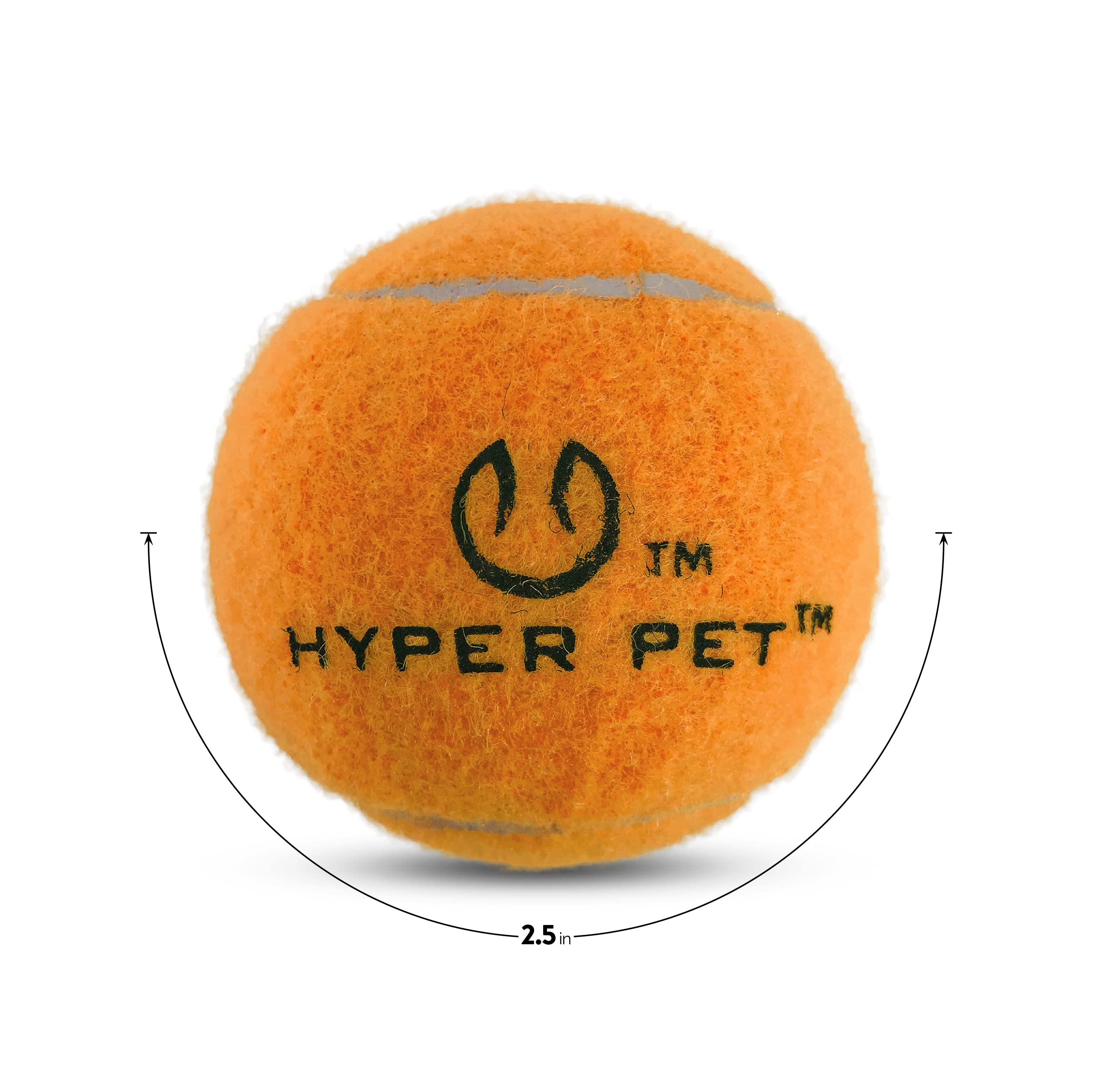 Hyper Pet MINI Tennis Balls for Dogs Safe Dog Toys & Tennis Balls for Exercise, Training, Hyper Pet K9 Kannon Dog Ball Launcher) Bright Colored Interactive Orange Pack of 4