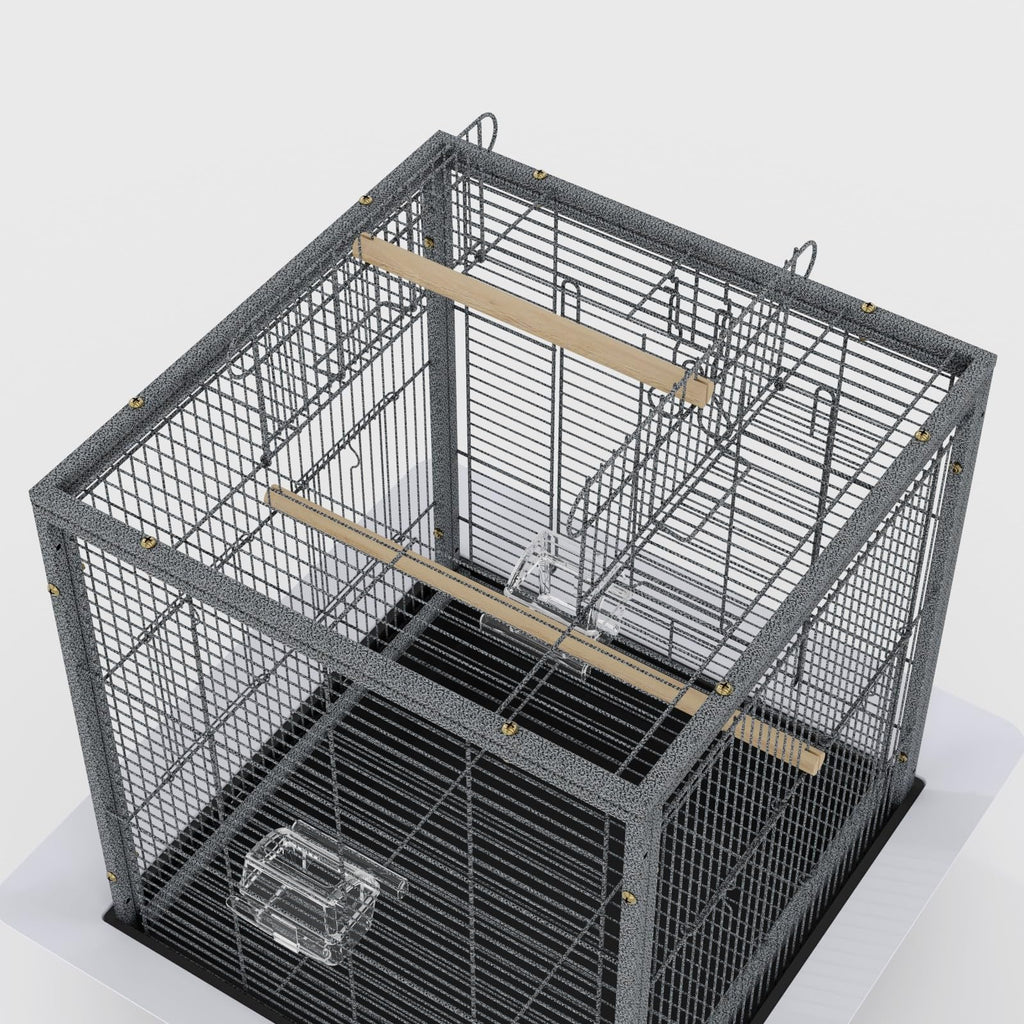 Garvee Small Bird Cage with Playground Stand, 20 Inch High Travel Bird Cage for Parrot, Parrot Carrier for Parakeet, Cockatiels, Budgies Medium Small Sized Birds