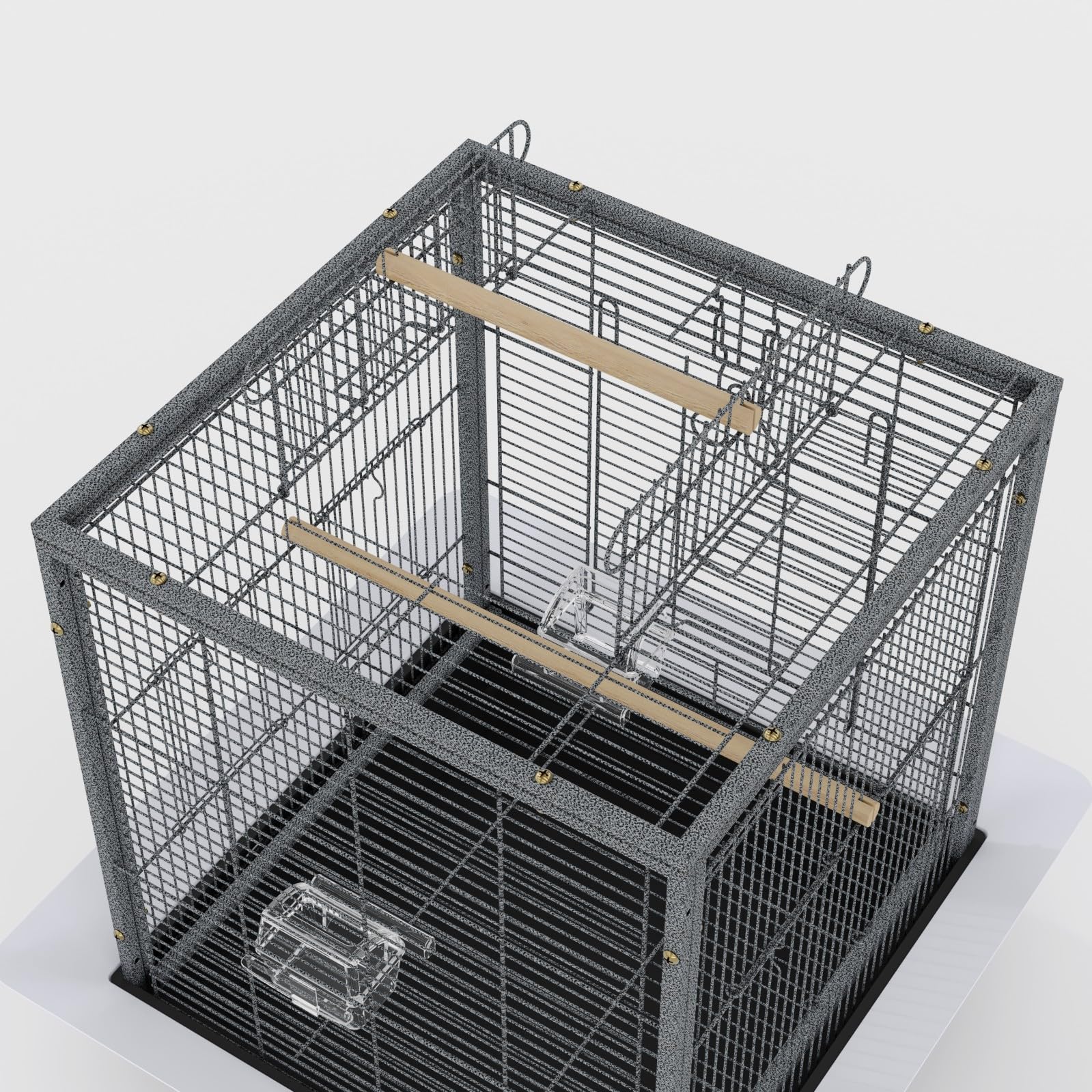 Garvee Small Bird Cage with Playground Stand, 20 Inch High Travel Bird Cage for Parrot, Parrot Carrier for Parakeet, Cockatiels, Budgies Medium Small Sized Birds