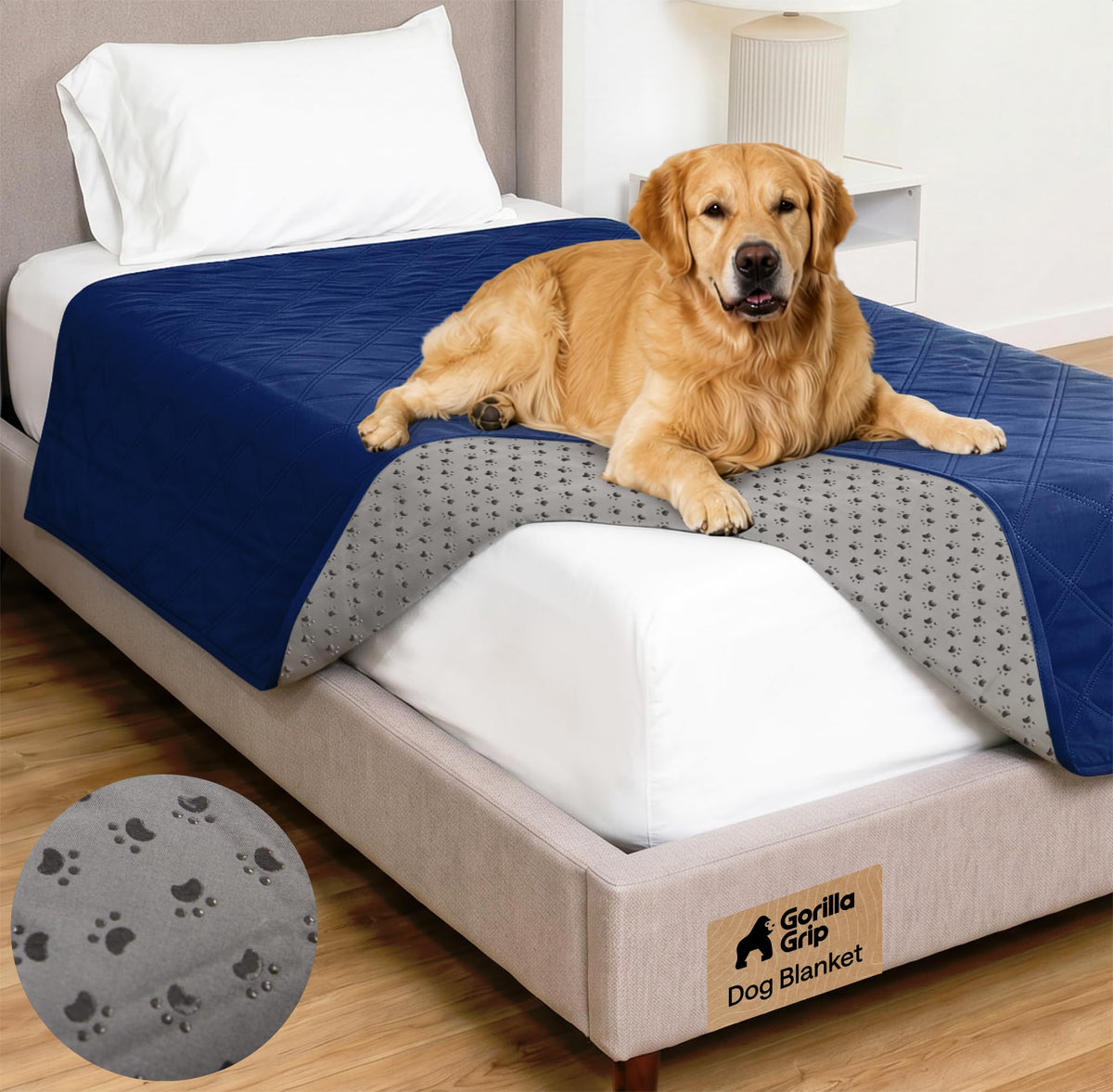 GORILLA GRIP® Waterproof Dog Blanket, Couch Cover for Dogs 82x102 Chocolate