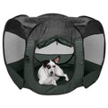Furhaven Portable Dog Playpen Cat Tent, Pet playground,Kennel foldable indoor outdoor zippered puppy crate - Hunter Green, Medium