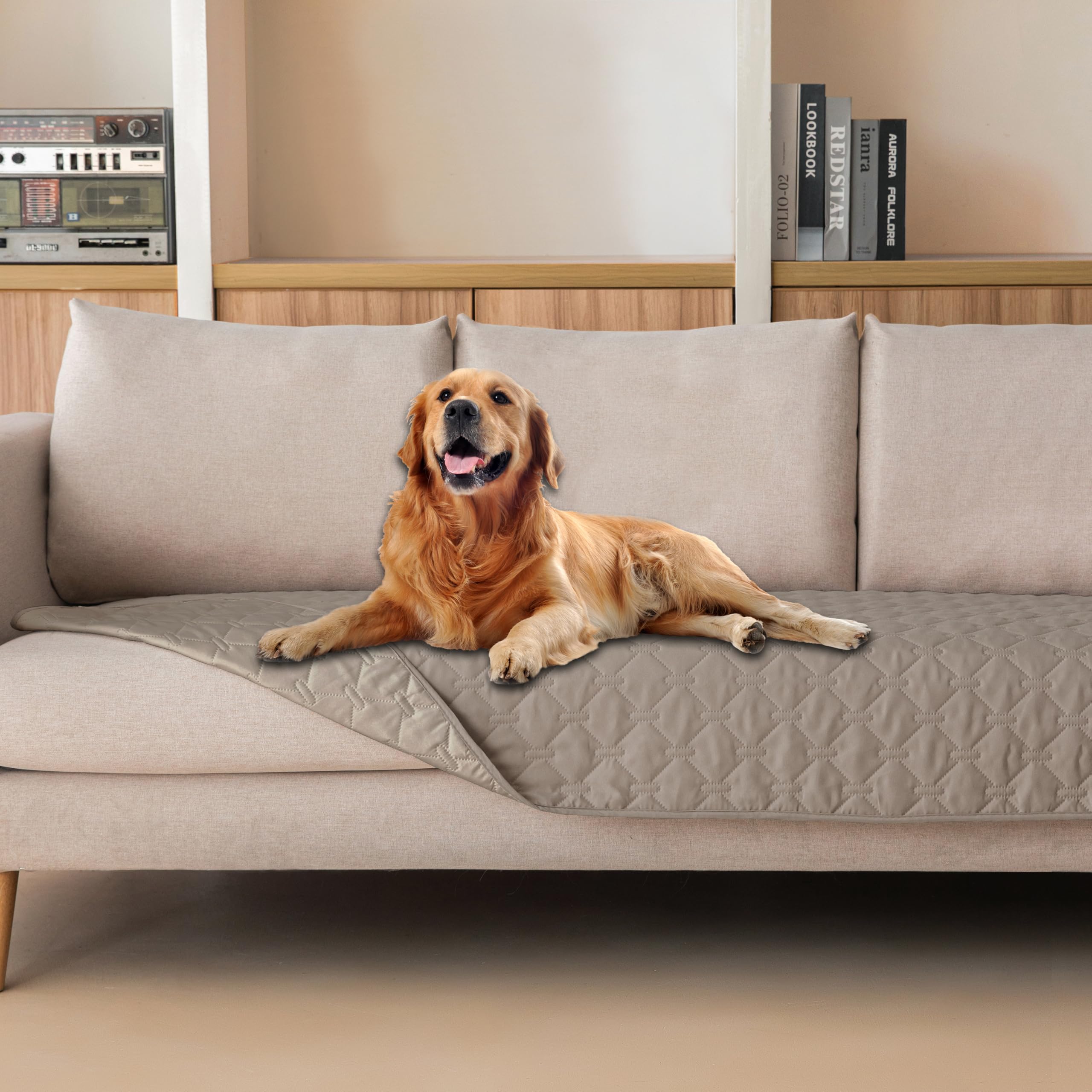 gogobunny 3X Stronger Waterproof Pet Blanket, Scratch Proof Furniture Protector for Dogs Cats, Reversible Cover 82x120 Inch — 30x80 Inch (Pack of 1)