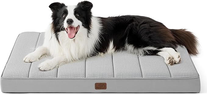Bedsure Washable Dog Crate Bed for Large Size with Comfy Sherpa